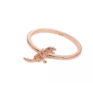 Coach Rexy Dinosaur Ring Silver 925 Sz 6 Rose Gold Plated. Preowned
